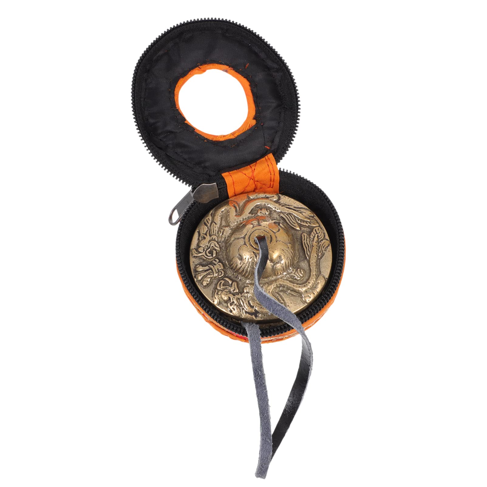 Milisten Meditation Chime Meditation Cymbal Bell Tingsha Cymbals Practical Yoga Cymbal Bell with Storage Bag for Healing and Mindfulness Meditation Bell