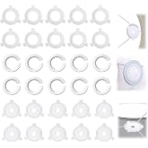 NAFJYR 30PCS Lamp Shade Adapter Ring, E27 to E26/E14/E10 Universal Lampshade Reducer Shade Adapter for Table Lamps Pendant Lights Floor Lamp