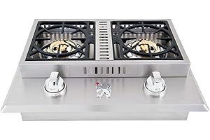 Lion Premium Grills L1634 Natural Gas Double Side Burner, 26-3/4 by 20-1/2-Inch