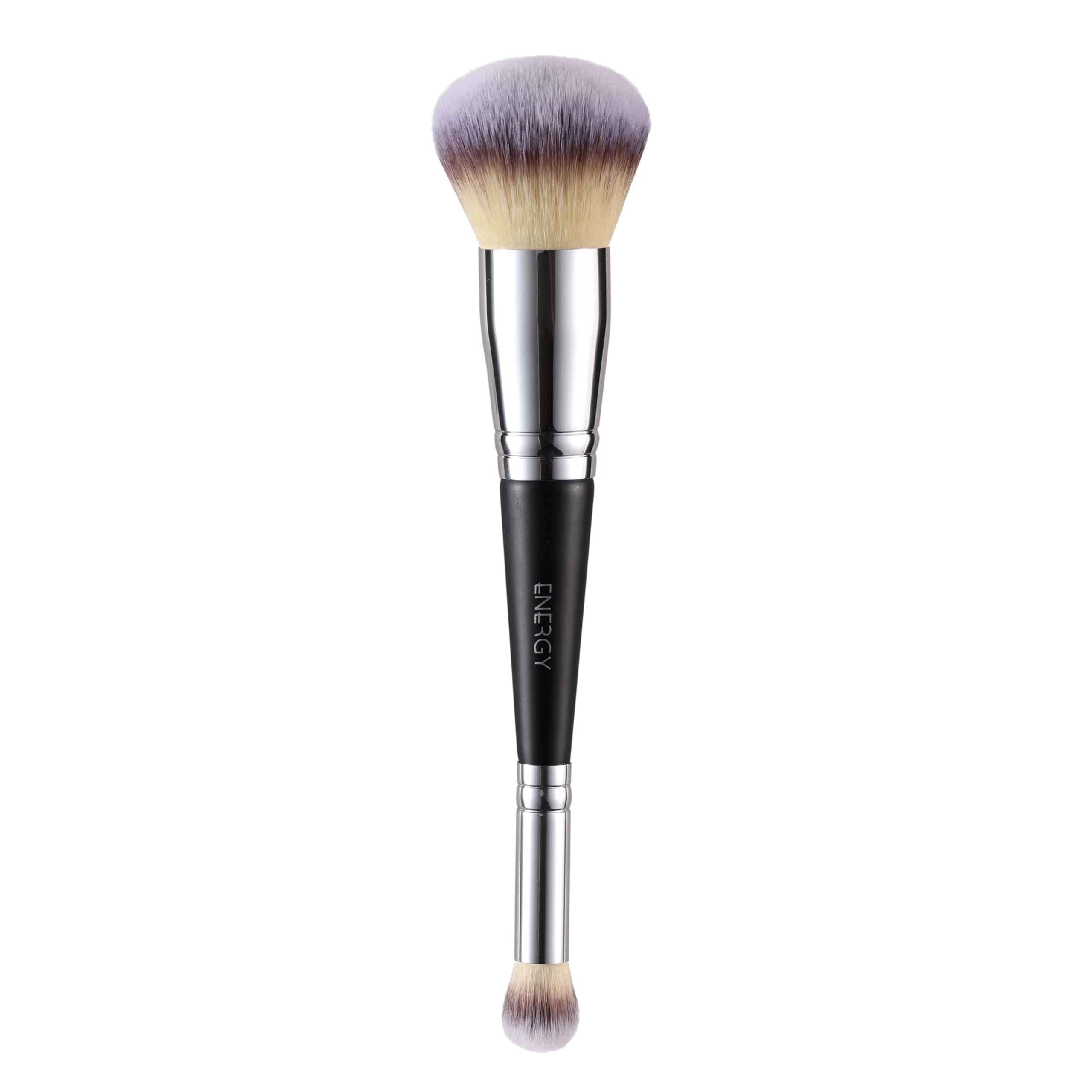 ENERGY Dual-Ended Foundation & Concealer Brush – 2-in-1 Makeup Brush with Dense Vegan Synthetic Bristles for Liquid, Cream & Powder