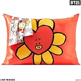 Kitsch x BT21 Satin Pillowcase Tata Queen 19x26 Zipper Hair Skin view 2