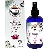Water Lily Jasmine Air Freshener - Room Spray - Odor Eliminator - Deodorizer - Car Air Freshener - Home Spray - Linen Spray - Fabric Refresher - None Toxic - Alcohol Free - Made in USA (8 Oz)