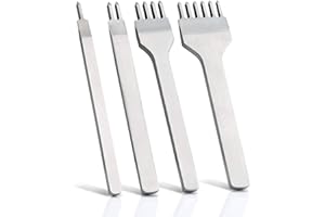 Zuoyou New Leather Craft Tool 4mm Hole Punches 1+2+4+6 Prong Lacing Stitching Punch Tool Kits Perforate Sew Tools