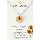 Kilener Sunflower Necklaces for Women Inspirational Sunflower Gifts for Women Christmas Birthday Gift for Daughter Best Friends Motivation Sunflower Necklace