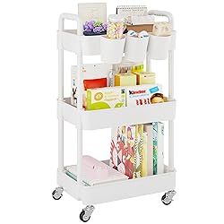 UDEAR 3-Tier Rolling Utility Cart,Multifunctional