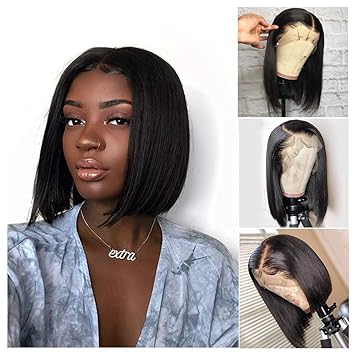 Amazon Com Bob Human Hair Wigs Vipbeauty 150 Density 13x6 Deep