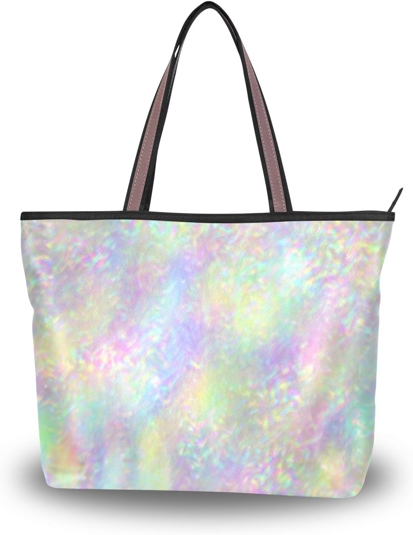 iridescent tote bag
