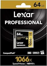 Lexar Professional 1066x 64GB CompactFlash Card VPG-65 160MB/s Read view 3