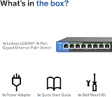 Linksys LGS116P 16-Port Gigabit PoE+ Desktop Unmanaged Switch view 8