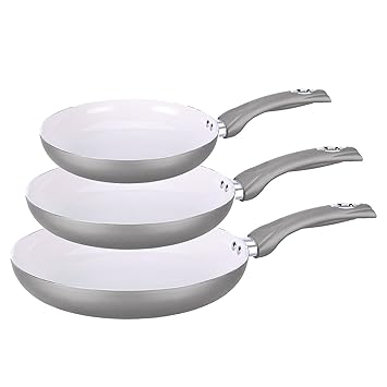 Amazon Co Jp セラミックフライパンセットof 3 8 9 5 11で 4
