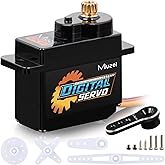 for AXIAL SCX24 Servo, Miuzei 12g Servo Motor Metal Gear Digital RC Steering with Horn Arm SCX24 Upgrade Parts (1)