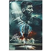 Lionel Messi Poster 1 Wall Art Canvas Print Poster Home Bathroom Bedroom Office Living Room Decor Canvas Poster Unframe: 16x24inch(40x60cm)