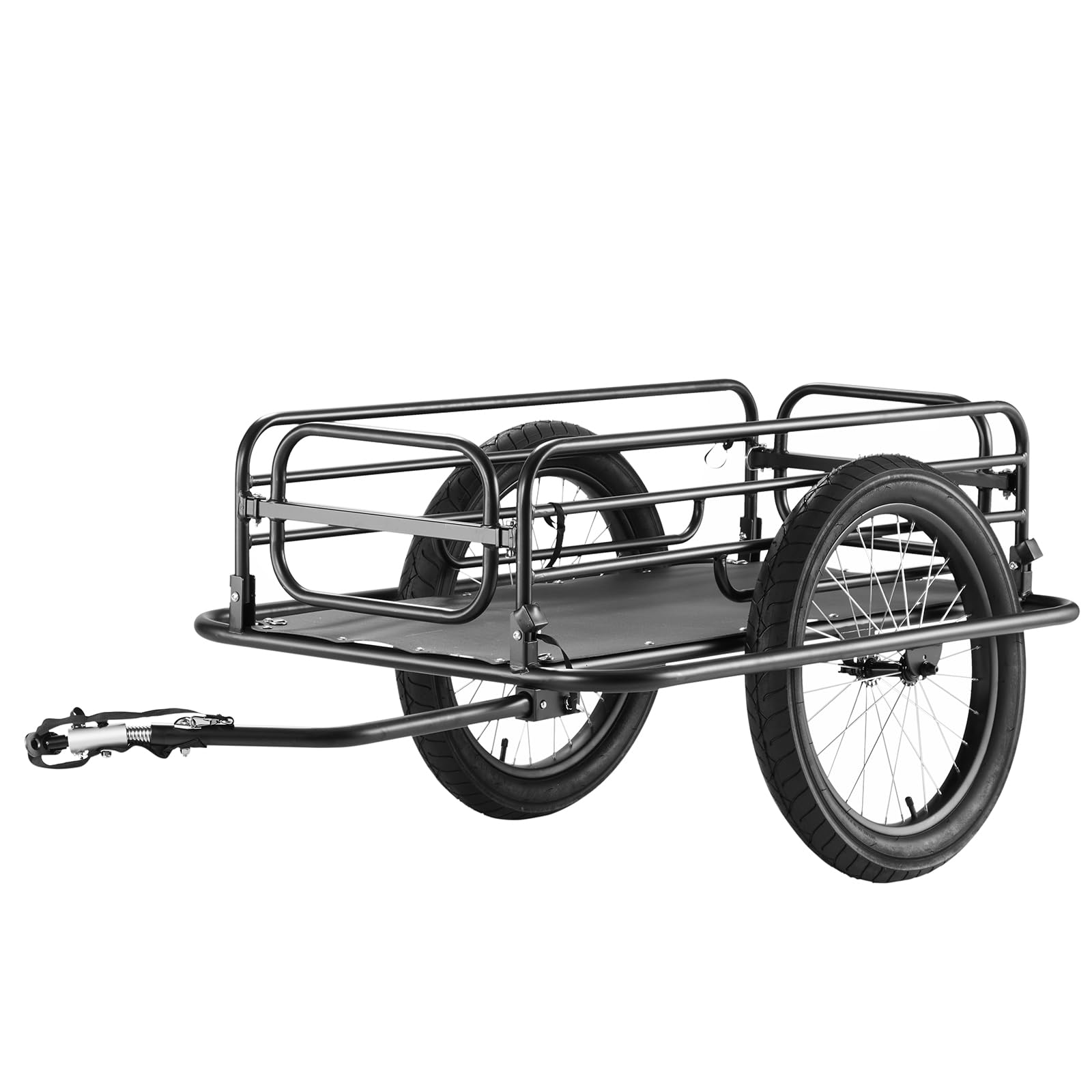 Photo 1 of VEVOR Bike Cargo Trailer, 275 lbs Load Capacity, Foldable Compact Storage & Quick Release with Universal Hitch, 20" Wheels, Fits Most Bike Wheels, Carbon Steel Frame, Heavy-Duty Bicycle Wagon Cart