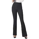AFITNE Women's Dress Pants High Rise Flare Pants Pull On Stretchy Work Pants Business Office Casual Slacks with Pockets