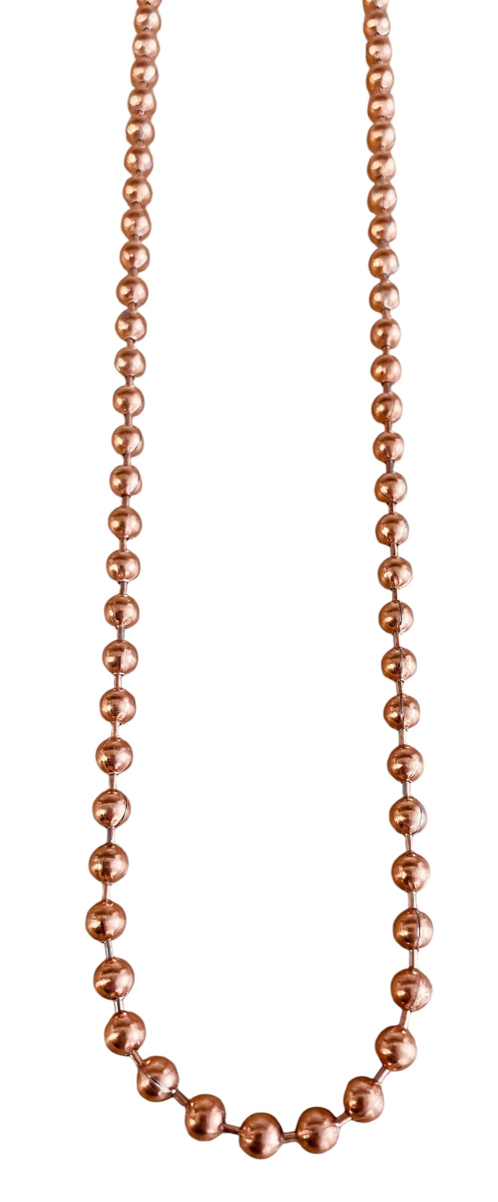 Premium Roller Blind Metal Beaded Pull Chain - Continuous Loop (100cm Drop, Copper Effect)