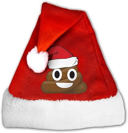 Amazon Poop絵文字wearing Santa Hatクリスマスレッド帽子サンタクロースxmas祭大人用 子 S ブラック Feat65ui2o Gotosurf ホーム キッチン 通販