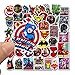 Superheros Marvel Laptop Stickers Cool - DC Comics Decals Vinyl Waterproof for Water Bottle Cars Motorcycle Bicycle Bumper Skateboard Luggage iPad Phone Case Decoration 48 pcs