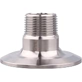 DERNORD 2 Inch Sanitary Tri Clamp to 3/4" Male Tri Clover