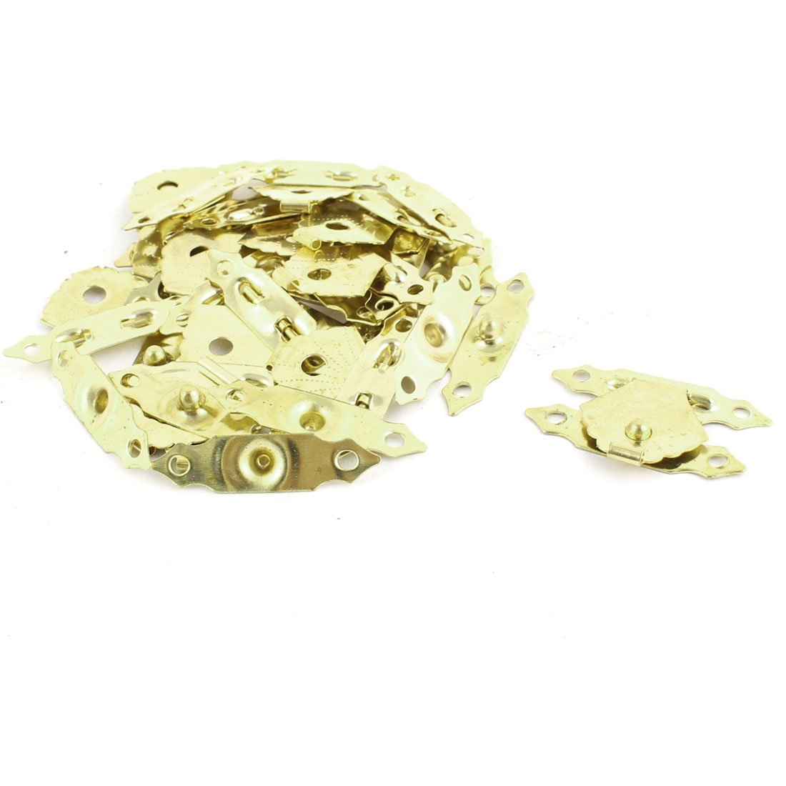 Sourcingmap Doll House Jewelry Mini Vintage Carved Alloy Box Latch Hook Gold Tone 20pcs