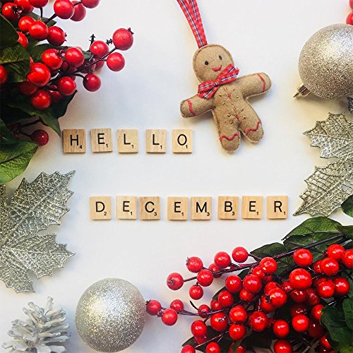 image for QMET Scrabble Letters for Crafts - Wood Scrabble Tiles-DIY Wood Gift D