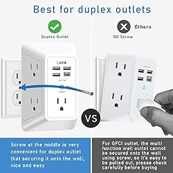 5 Outlet Extender Multi Plug Wall Outlets with 4