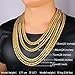 U7 Men Hip Hop Chunky Chain Stainless Steel/Black Gum/18K Gold Plated Jewelry Necklace ,6mm-12mm Wide,22-30