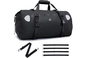 Haimont Waterproof Duffel Bag Roll-top Dry Duffel Bag with Quick-fixed Straps for Motorcycling, Rafting, Boating, SUP, Kayaking, Travel, 50L/70L