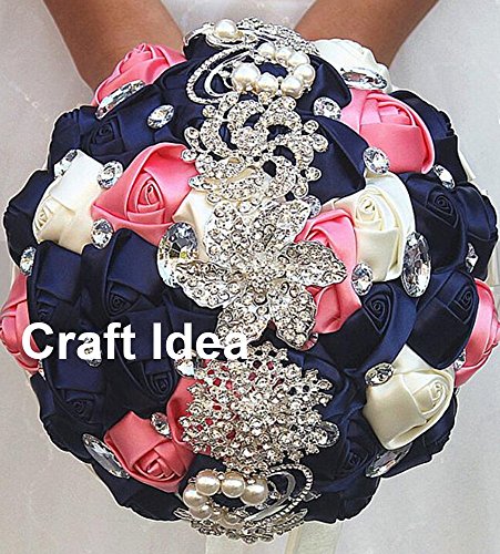 YYCRAFT Pack Of 30 Satin 4d Rose 1.75" Craft Wedding Bride-Turquoise