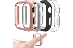 Mugust 4 Pack Compatible for Apple Watch Case 38mm Series 3 2 1 [NO Screen Protector], Hard PC Protective Case Bumper Cover F