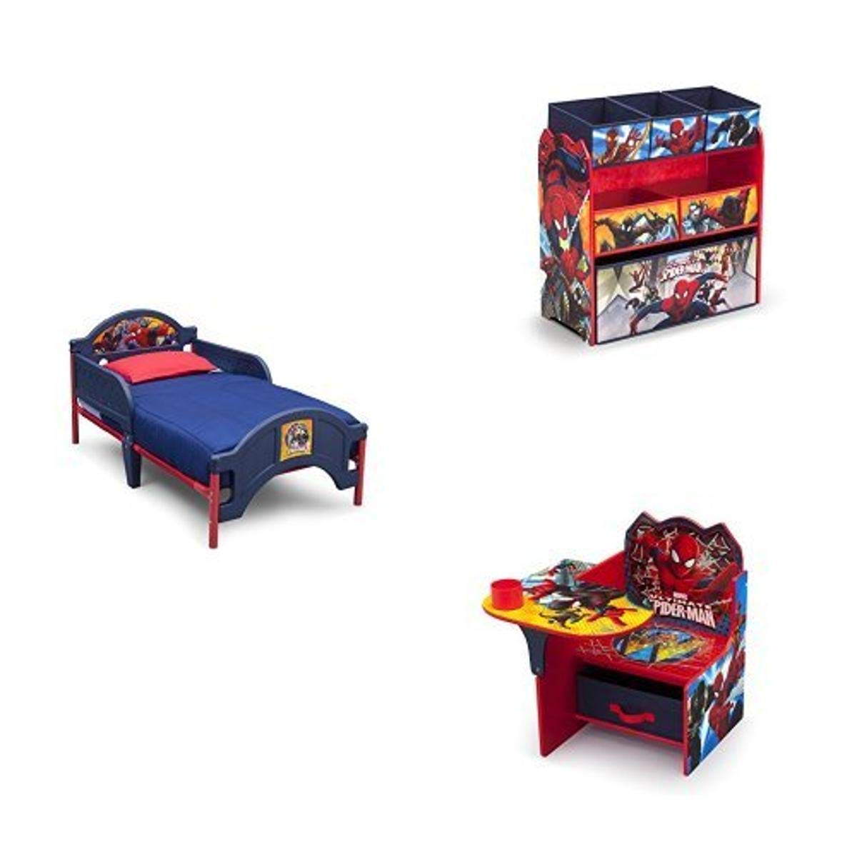Amazon Com Marvel Spider Man 3 Piece Toddler Bedroom Bundle Baby