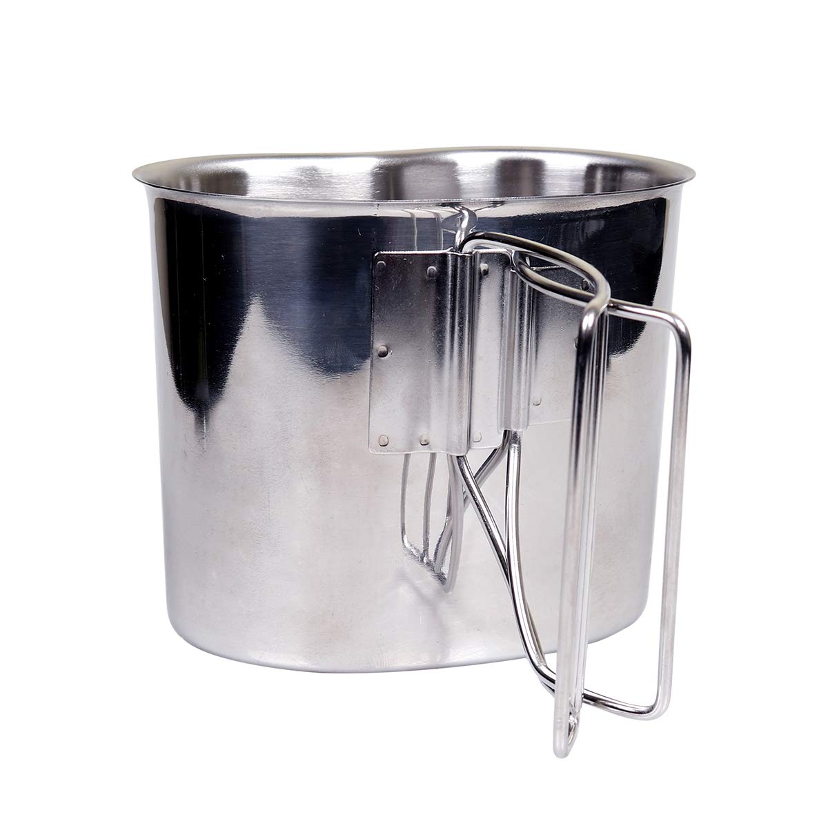 Goetland Stainless Steel WWII US Military Canteen Kit 1QT with 0.5QT Cup Nylon Cover G.I.