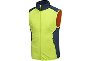 Little Donkey Andy Men's Water-resistant Outerwear Vests, Stretch Windproof Vest for Cycling, Running, Golf