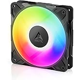 ARCTIC P12 Pro A-RGB - Powerful Premium Fan, 120 mm PWM Fan with Y-Cable Splitter, 600-3000 RPM, 0 RPM <5% PWM, 5V Digital RG