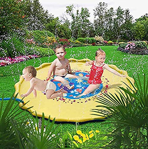 image for CASOFU Splash Play Mat, Perfect Inflatable Outdoor Sprinkler Pad, Outd