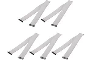 MECCANIXITY 5 Pcs IDC Connector Flat Ribbon Cable, 30 Pins 2mm Pitch 50cm Length FC to FC Dual Female Connector Flat Ribbon C