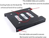 SAISN Mounting Bracket 2.5 to 3.5 Inch HDD SSD Mounting Kit 2 Pack Black view 4