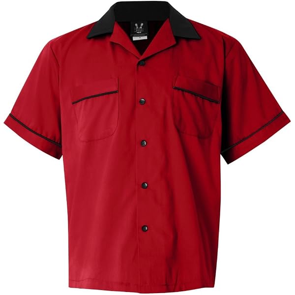 Port Authority Retro Bowling Shirt – Classic Button-Down Dress Shirt In Black-Light Stone (Size 3X) - View #9