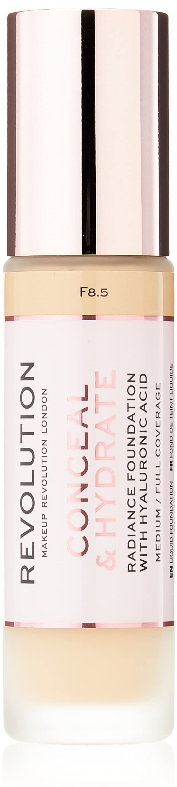 Revolution Beauty London, Conceal and Hydrate, Foundation, F8.5, 23ml