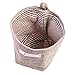 Goldblue 2 Pcs Mini Hanging Storage Bag Cotton Linen Small Storage Basket Decor Bin Bag for Wall Door Closet