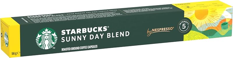 Sunny Day Blend by Nespresso Caffè Lungo, 6 confezioni da 10 capsule (60 capsule compatibili Nespresso)