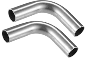 ACROPIX 2 Pcs Bend Elbow Pipe Tube, 1" OD 4" Leg 90 Degree DIY Exhaust Pipe Intercooler Air Intake Tube Universal for Car Tru