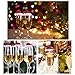 NICEXMAS Christmas Glass Decorations / Card Santa Hats X 20 and Santa Father Christmas Confetti (24g)