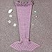 JBYAMUS Mermaid Tail Blanket for Girls, Perfect Birthday, Throws for Sofa Warm Living Room Blanket, All Seasons Sleeping Bag (Child, Lavender)