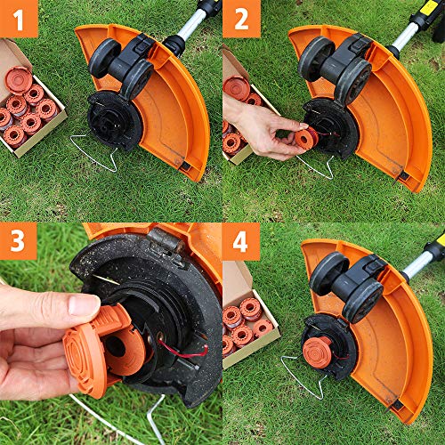 FutureWay Replacement Trimmer Spool Cover Cap for Worx (Pack of 4)
