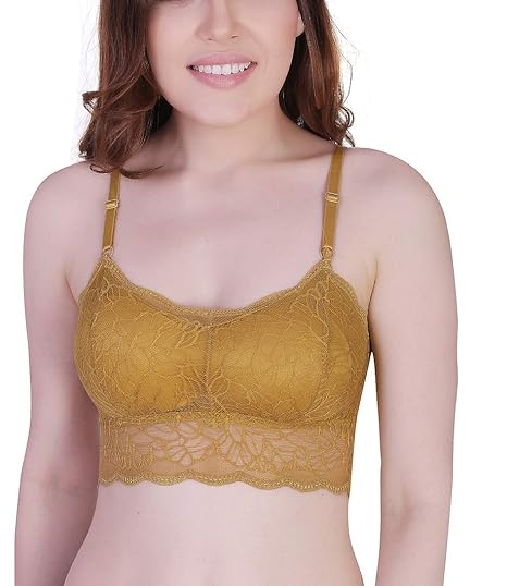 yellow lace bralette top