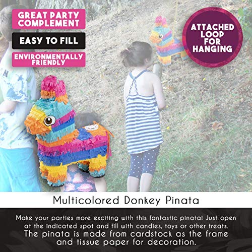 6 Donkey+Pinata+Birthday+Supplies+Multicolored