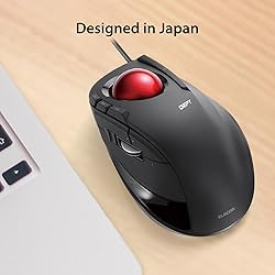 ELECOM DEFT Trackball Mouse, Wired, Finger
