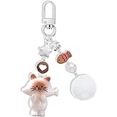 Pithayla Cute Cat Fish Keychain for Women, Y2K Bag Charms Accessories for Key Chain Purse Backpack