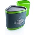 GSI Outdoors Gourmet Nesting Mug + Bowl, Green with Insulated Sleeve for Camping, Travel & Picnics
