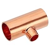 PATIKIL 1" x 1/2" x 1" ID Reducing Tee Copper